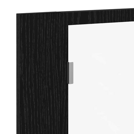 Badrumsspegelskåp Svart Ek 60 x 12 x 45 cm Konstruerat trä