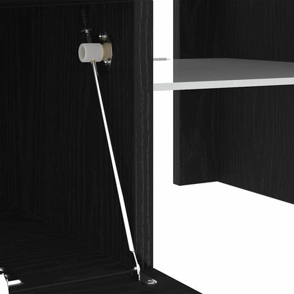 TV-skåp med låda Svart Ek 120 x 35 x 40 cm Konstruerat trä