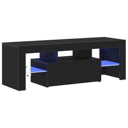 TV-skåp 120 x 35 x 40 cm Svart Ek Konstruerat trä