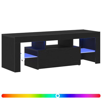 TV-skåp 120 x 35 x 40 cm Svart Ek Konstruerat trä