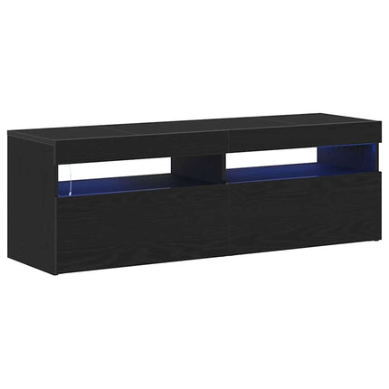 TV-skåp 120 x 35 x 40 cm Svart Ek Konstruerat trä