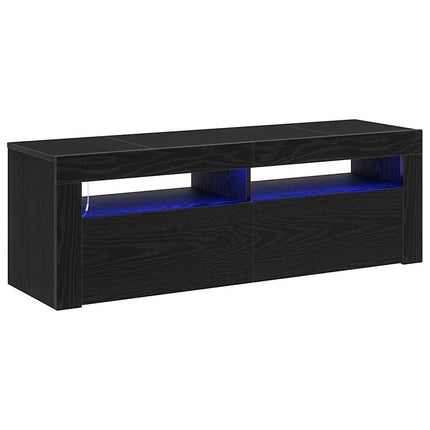 TV-skåp 120 x 35 x 40 cm Svart Ek Konstruerat trä