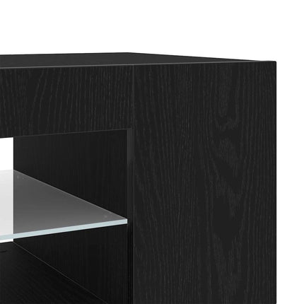 TV-skåp Svart Ek 135 x 39 x 30 cm Konstruerat trä