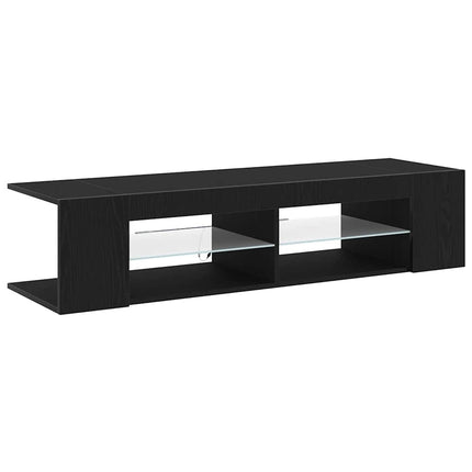 TV-skåp 135 x 39 x 30 cm Svart Ek Konstruerat trä