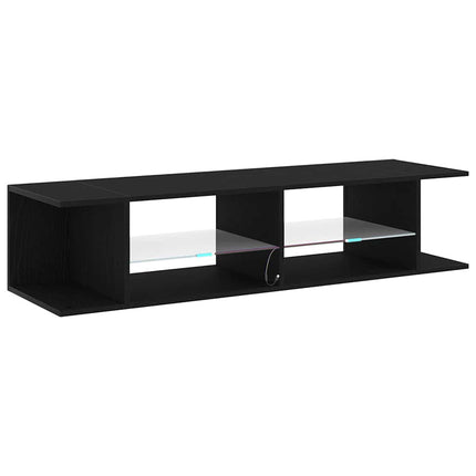 TV-skåp 135 x 39 x 30 cm Svart Ek Konstruerat trä