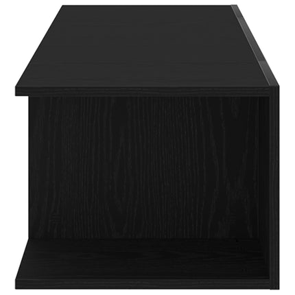 TV-skåp med låda Svart Ek 90 x 39 x 30 cm Konstruerat trä