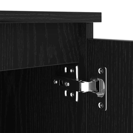 TV-skåp Svart Ek 140 x 38,5 x 36 cm Konstruerat trä