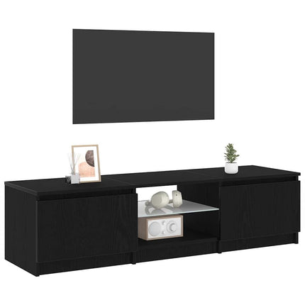 TV-skåp 140 x 38,5 x 36 cm Svart Ek Konstruerat trä