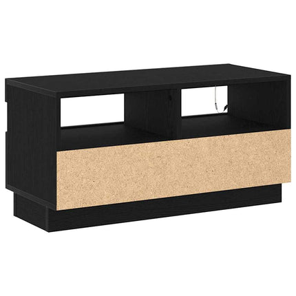 TV-skåp 80 x 35 x 40 cm Svart Ek Konstruerat trä