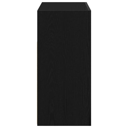 Sideboard Svart Ek 80 x 35 x 75 cm Konstruerat trä