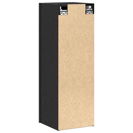 Vägg TV Skåp Svart Ek 30,5 x 30 x 90 cm Konstruerat trä