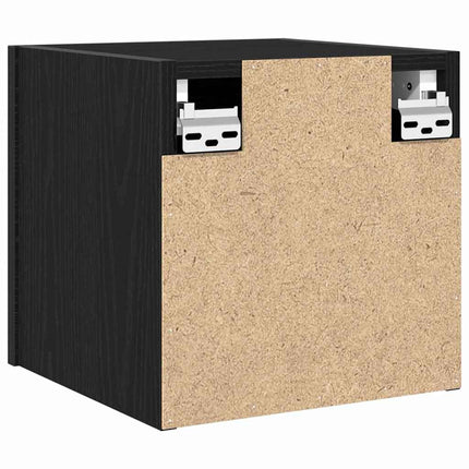 Väggmonterat TV-förråd Väggmonterad Svart ek 30,5 x 30 x 30 cm