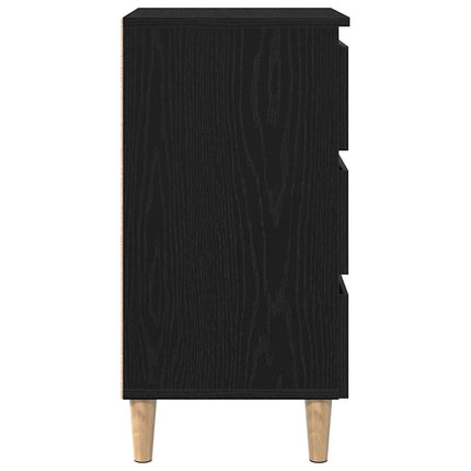 Nattduksbord Svart Ek 40 x 35 x 69 cm Konstruerat trä