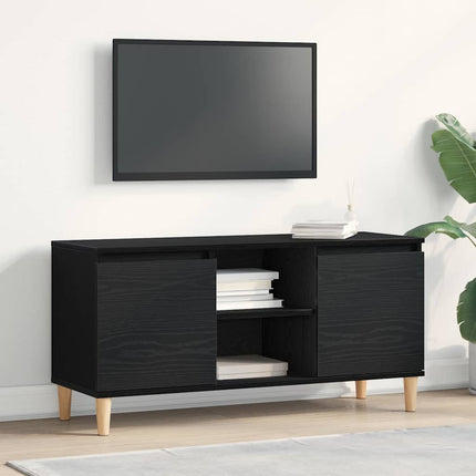 TV-skåp Svart Ek 102 x 35 x 50 cm Konstruerat trä