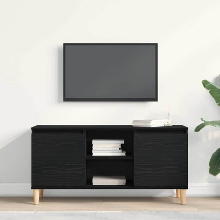 TV-skåp Svart Ek 102 x 35 x 50 cm Konstruerat trä