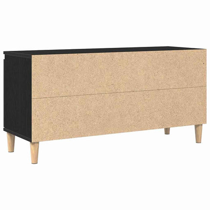 TV-skåp 102 x 35 x 50 cm Svart Ek Konstruerat trä