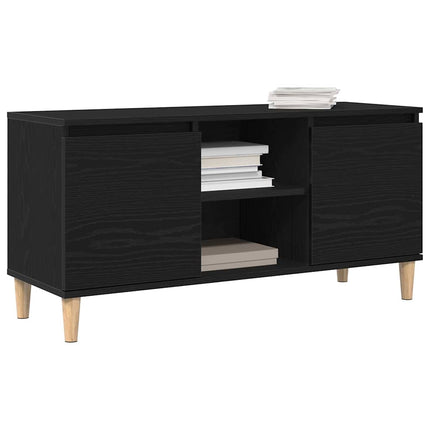 TV-skåp Svart Ek 102 x 35 x 50 cm Konstruerat trä