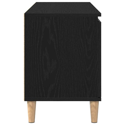 TV-skåp 102 x 35 x 50 cm Svart Ek Konstruerat trä