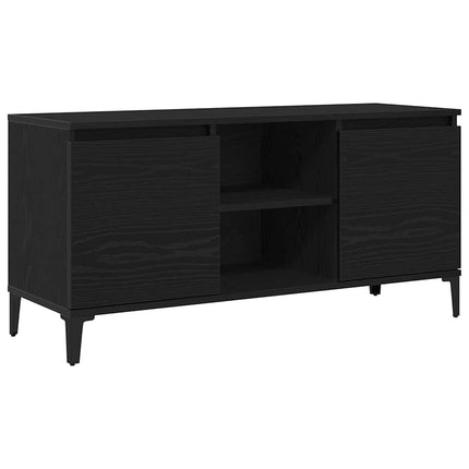 TV-skåp Svart Ek 102 x 35 x 50 cm Konstruerat trä