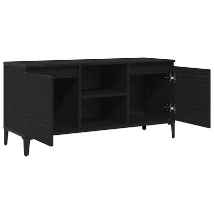 TV-skåp Svart Ek 102 x 35 x 50 cm Konstruerat trä