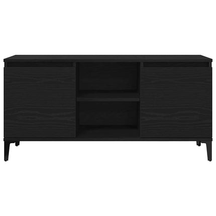 TV-skåp 102 x 35 x 50 cm Svart Ek Konstruerat trä