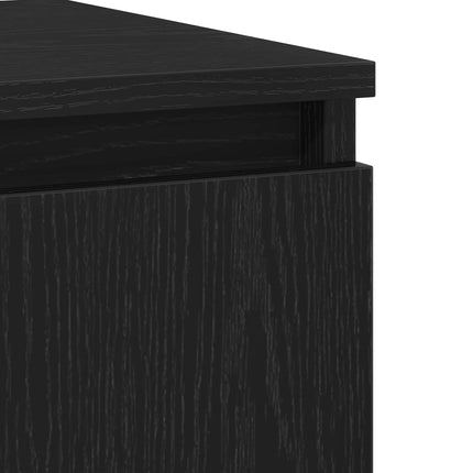 Sideboard Svart Ek 60 x 35 x 70 cm Konstruerat trä