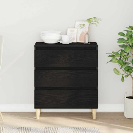 Sideboard Svart Ek 60 x 35 x 70 cm Konstruerat trä