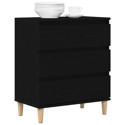 Sideboard Svart Ek 60 x 35 x 70 cm Konstruerat trä