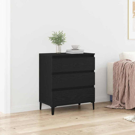 Sideboard Svart Ek 60 x 35 x 70 cm Konstruerat trä