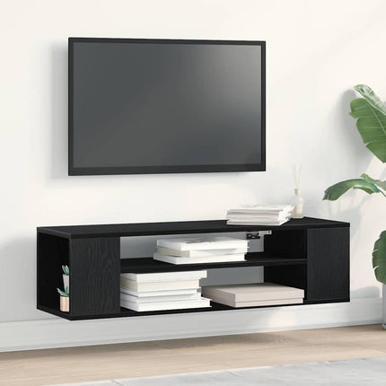TV-skåp Svart Ek 100 x 30 x 26,5 cm Konstruerat trä