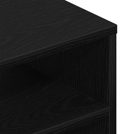 Vägg hylla med hylla Svart Ek 102 x 30 x 29 cm Konstruerat trä