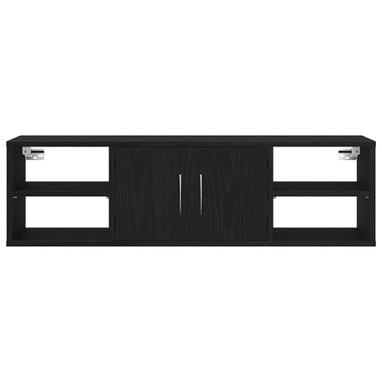Vägg hylla Väggmonterat Svart Ek 102 x 30 x 29 cm