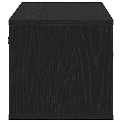 Vägg hylla Väggmonterat Svart Ek 102 x 30 x 29 cm