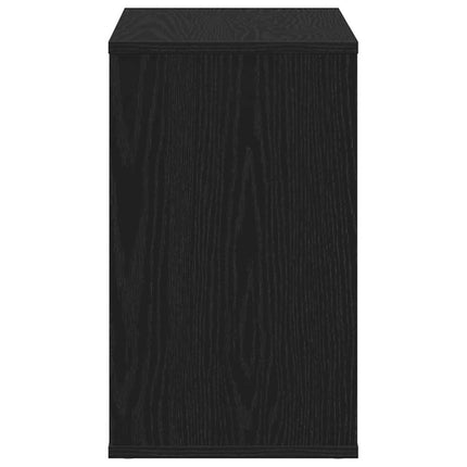 Sideboard med låda Svart Ek 60 x 30 x 50 cm Konstruerat trä