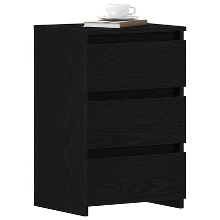 Nattduksbord Svart Ek 40 x 35 x 62,5 cm Konstruerat trä