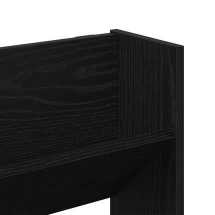 Skoskåp med hylla Svart Ek 80 x 18 x 90 cm Konstruerat trä