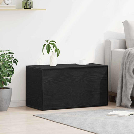 Förvaringslåda Svart Ek 84 x 42 x 46 cm Konstruerat trä