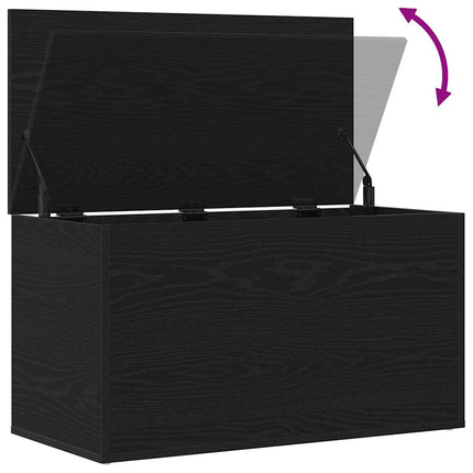Förvaringslåda Svart Ek 84 x 42 x 46 cm Konstruerat trä