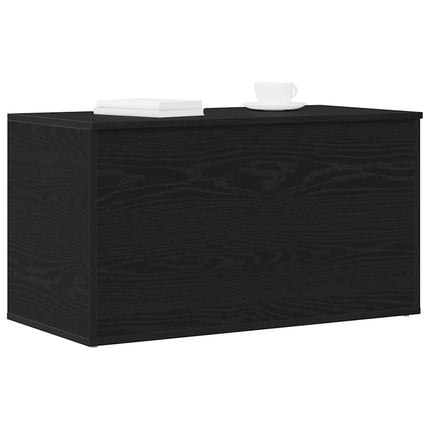 Förvaringslåda Svart Ek 84 x 42 x 46 cm Konstruerat trä