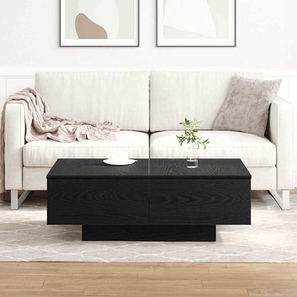 Kaffeebord Svart Ek 90 x 60 x 31 cm Konstruerat trä