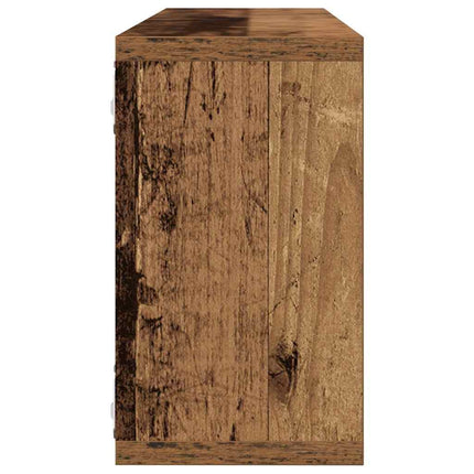 Vägg hyllor 2 pcs Gammalt trä 80 x 15 x 26 cm Konstruerat trä