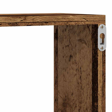 Vägg hyllor 4 pcs Gammalt trä 80 x 15 x 26 cm Konstruerat trä