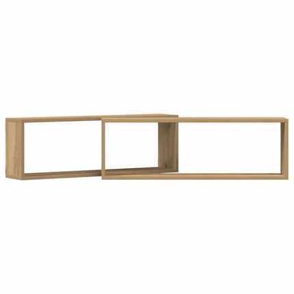 Vägg hyllor 2 pcs Artisan Ek 80 x 15 x 26 cm Konstruerat trä