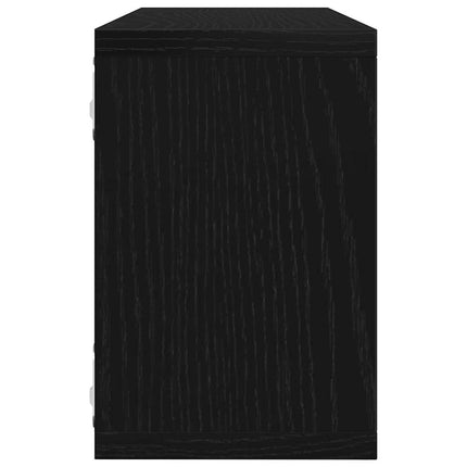 Vägg hyllor 2 pcs Svart Ek 60 x 15 x 23 cm Konstruerat trä