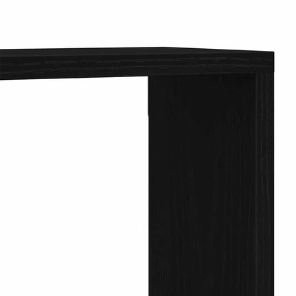 Vägg hylla Svart Ek 90 x 15 x 119,5 cm Konstruerat trä