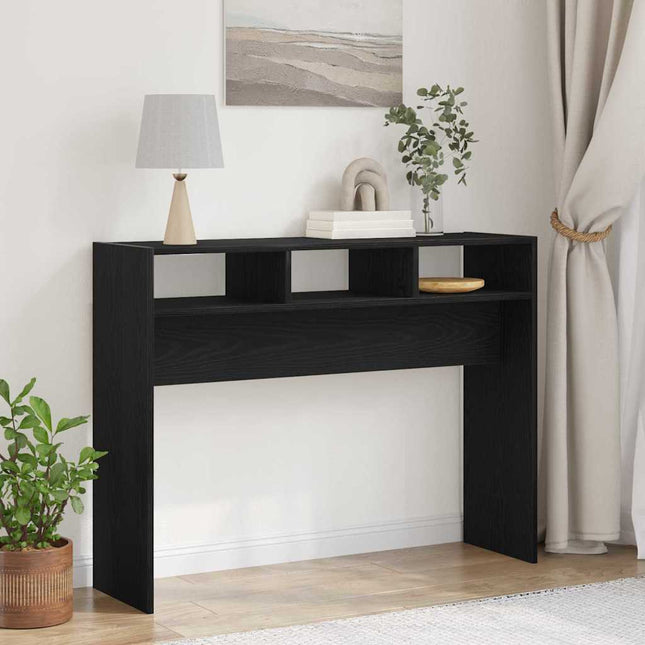 Konsolbord Svart Ek 105 x 30 x 80 cm Konstruerat trä