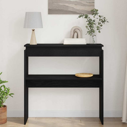 Konsolbord Svart Ek 80 x 30 x 80 cm Konstruerat trä