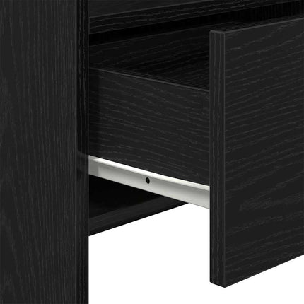 Sideboard Svart Ek 105 x 30 x 70 cm Konstruerat trä