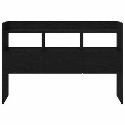 Sideboard med låda Svart Ek 105 x 30 x 70 cm Konstruerat trä