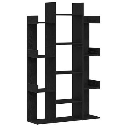 Bokhylla 13 nivåer 86 x 25,5 x 140 cm Konstruerat trä Svart Ek